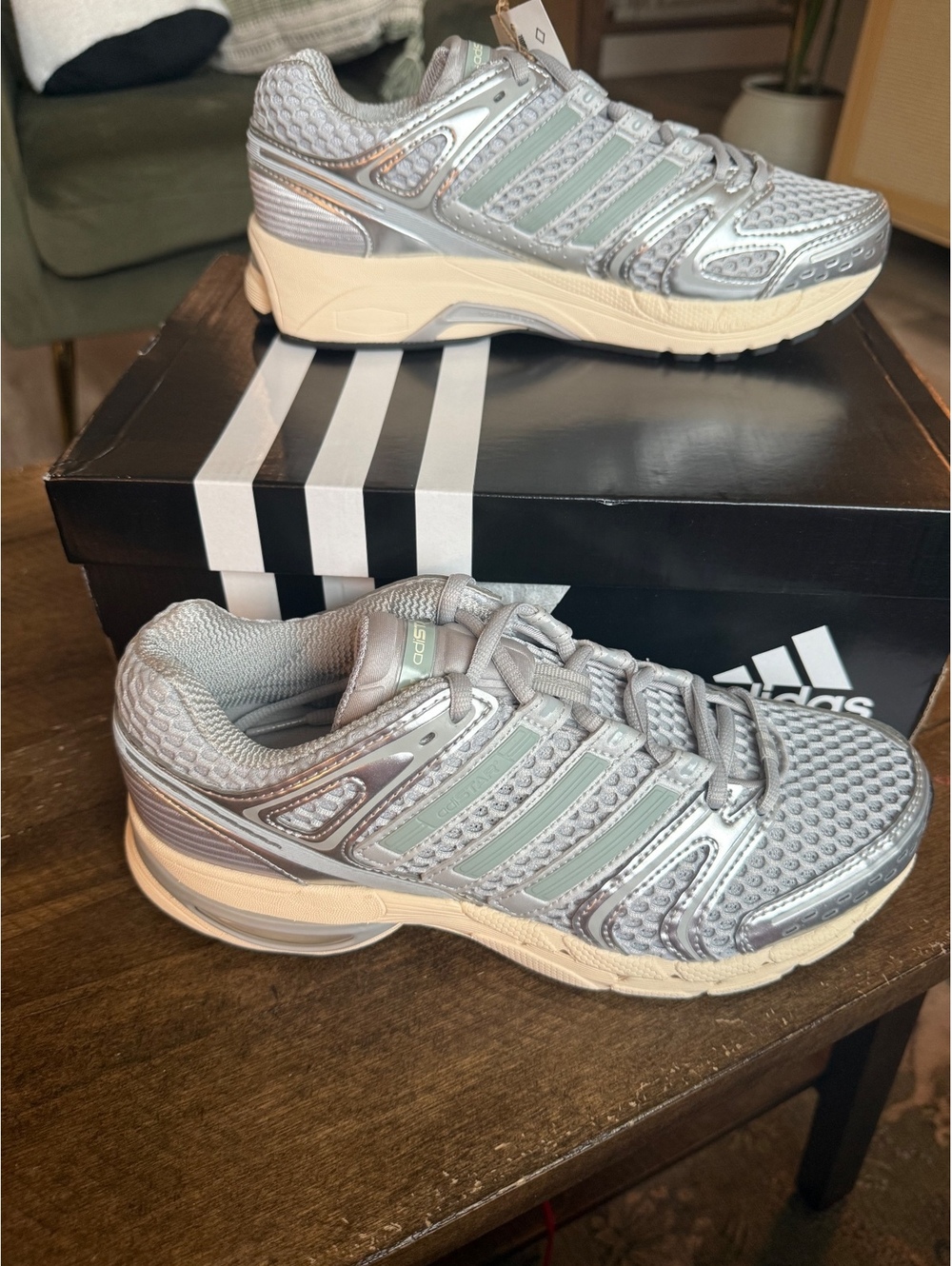 Adidas Adistar Control 5 Women's Running Shoes Silver Size 7